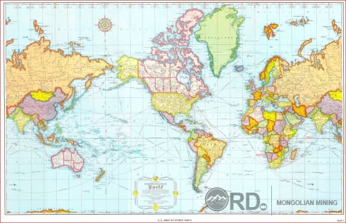 Дэлхийн газрын зургийг улс орон бүр өөр өөрөөр зурдаг.